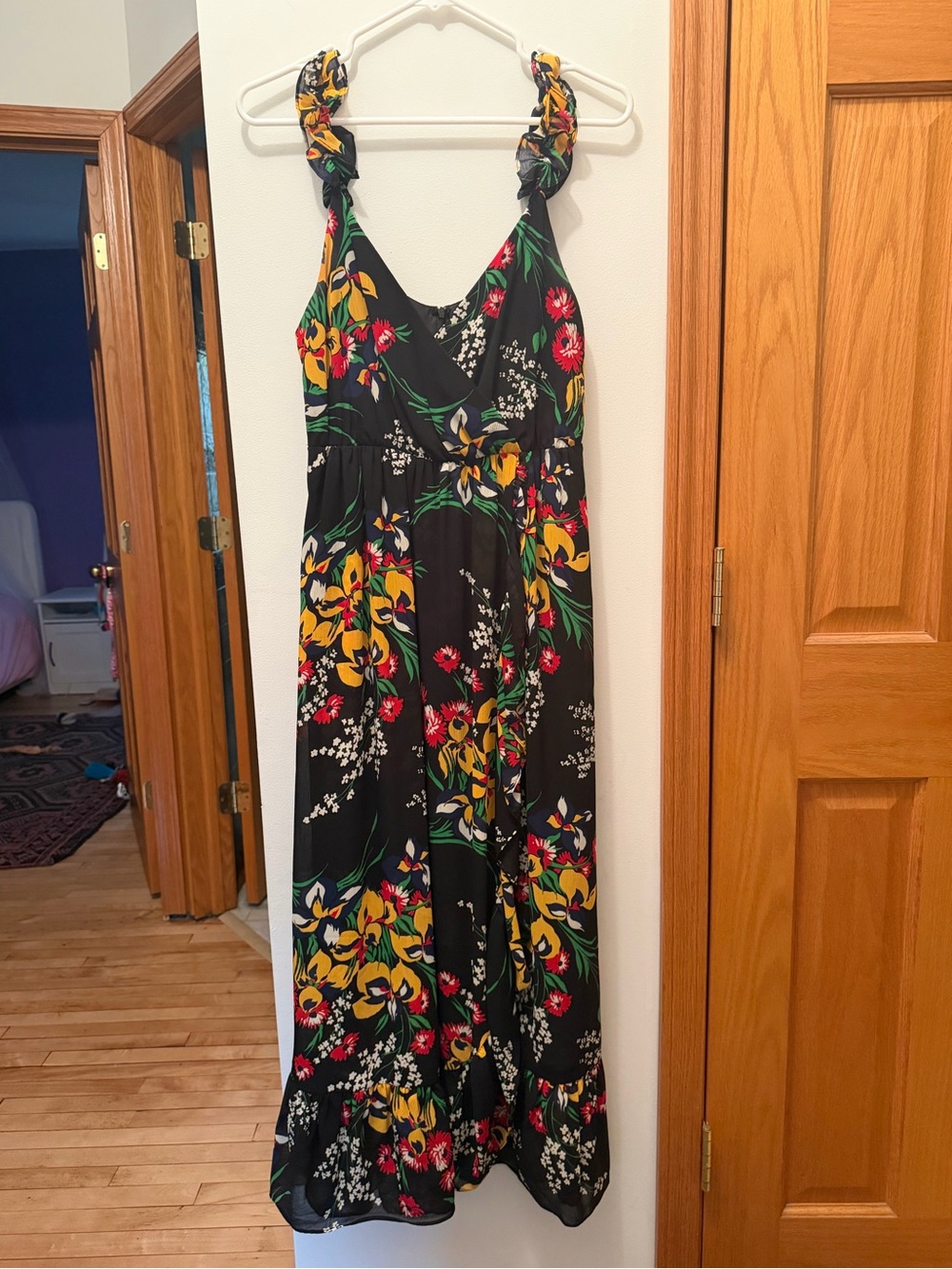 Madewell Floral V-Neck Maxi Dress